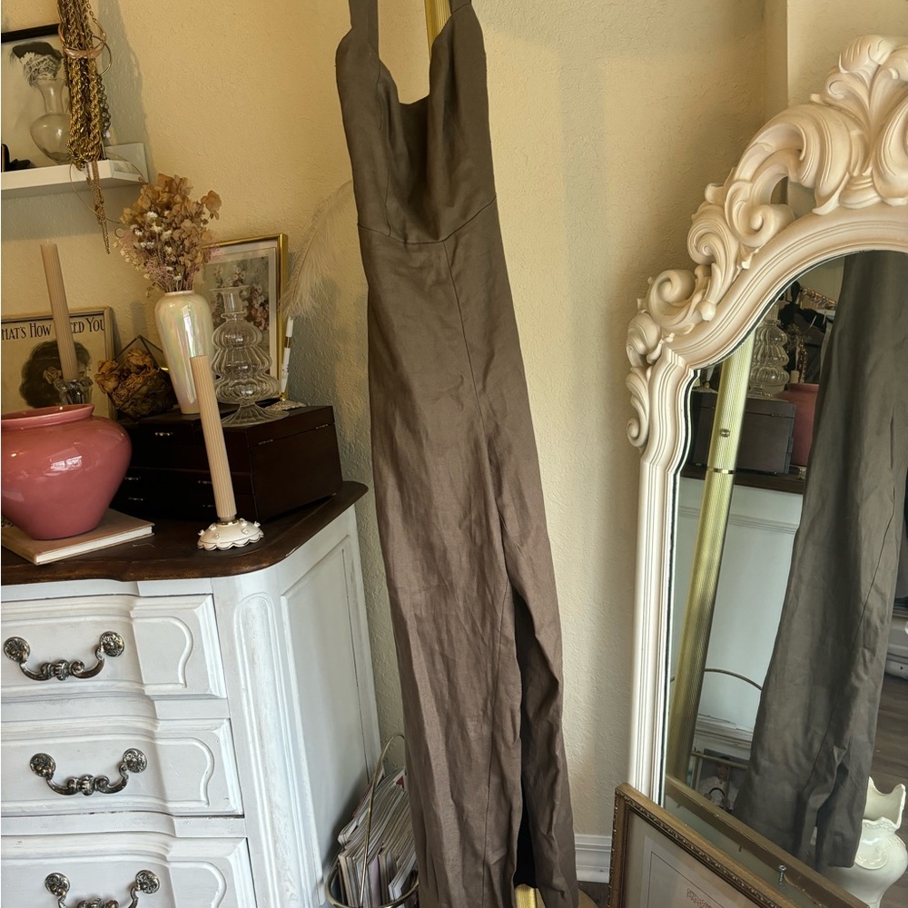 Reformation “autumn” linen jumpsuit $248 BNWT